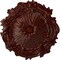 Ekena Millwork Plymouth Ceiling Medallion (Fits Canopies up to 1 5/8"), 16 3/4"OD x 1 3/8"P, Brushed Mahogany CM16PLBMF - alternate 1